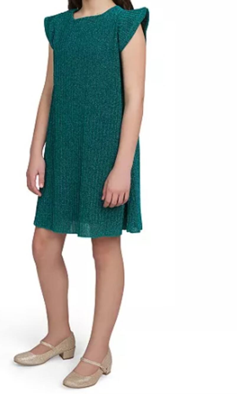 BCBG GIRLS Big Girls Glitter Sleeveless Dress Size 8